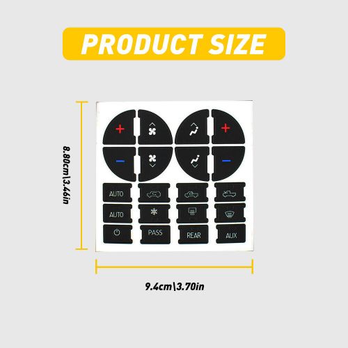 For AUXITO AC GMC Dash Button Repair Kit Dual Climate Control Decal Stickers, US $8.99, image 6