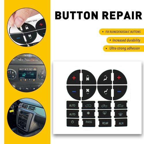 For AUXITO AC GMC Dash Button Repair Kit Dual Climate Control Decal Stickers, US $8.99, image 10