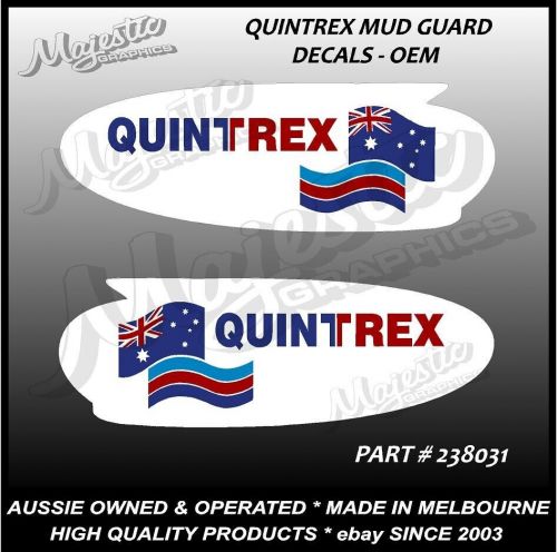 QUINTREX - MUD GUARD DECALS - LEFT / RIGHT PAIR - GENUINE OEM - TRAILER DECALS, AU $14.50, image 2
