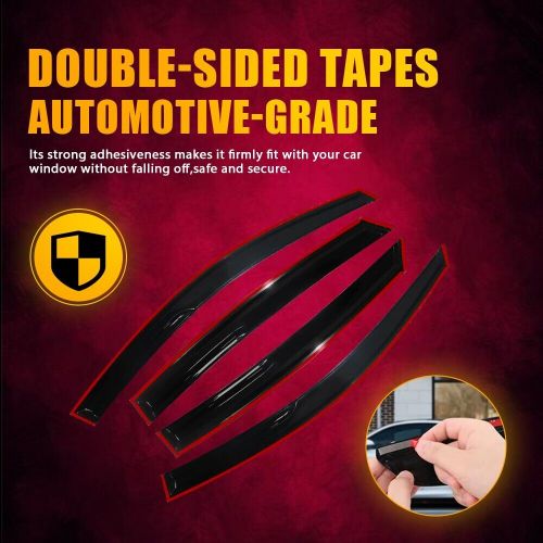 For 16-21 10th gen honda civic 4 door sedan acrylic window visors rain sun guard