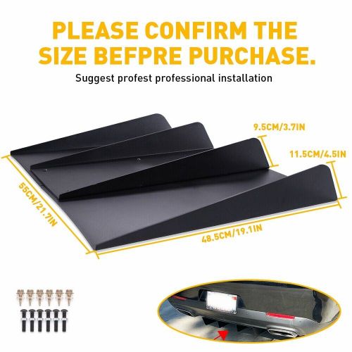 For Subaru WRX STI Rear Diffuser Bumper Fins 4 Spoiler Lower Lip Wing Splitter R, US $35.99, image 4