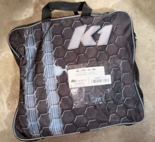 K1 sfi 3.2a/1 victory auto racing suit (black/white/grey, med/large)
