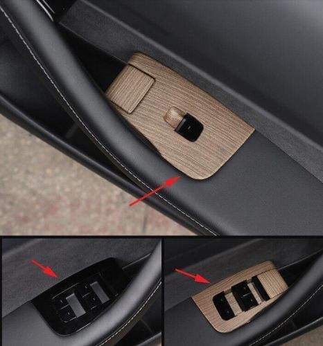 For Tesla Model 3 Y 2017-2023 Pear Wood Grain Window Lift Lock Switch Panel Trim, US $51.85, image 5