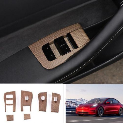 For Tesla Model 3 Y 2017-2023 Pear Wood Grain Window Lift Lock Switch Panel Trim, US $51.85, image 8