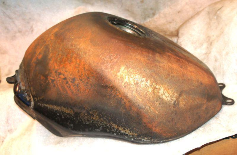 06 07 08 ninja zx600 j gas fuel tank petro paint burnt out from fire no leak 