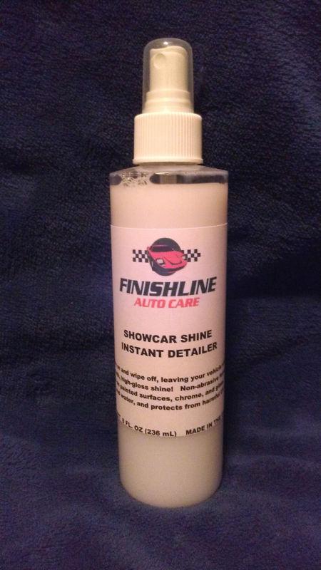 Finishline showcar shine instant detailer auto water-based quick wax 8 oz spray