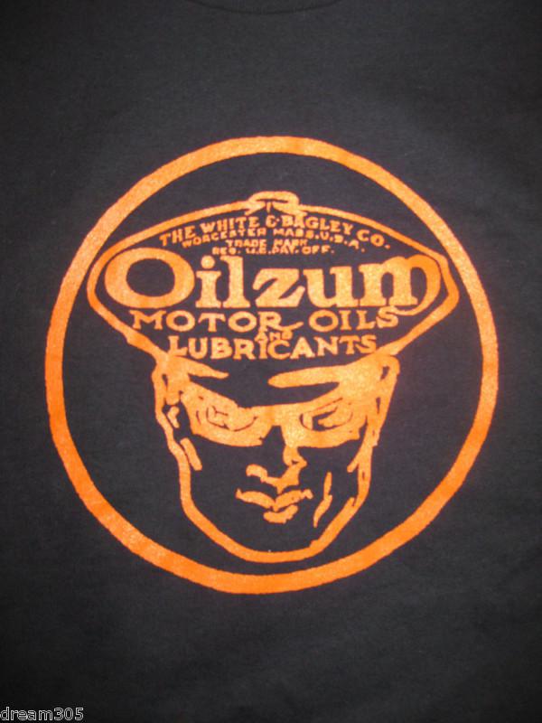 Oilzum motor oil t-shirt. nice! xxl size! vintage car, motorcycle, gas station!