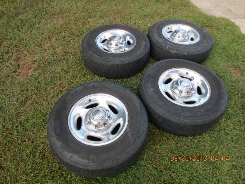 00 01 02 dodge ram 2500 pickup set of 4 oem wheels aluminum w/caps 16" x 8 16x8