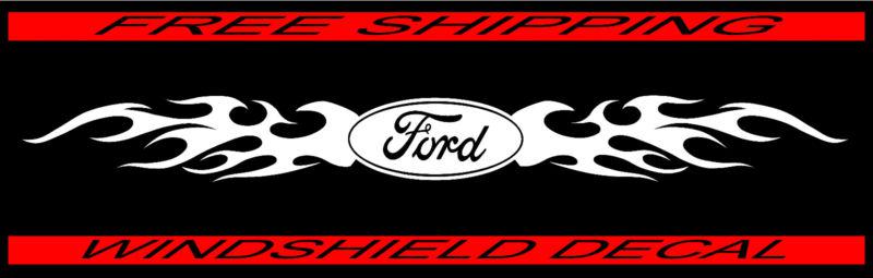 Ford windshield decal sticker white racing explorer mustang taurus f150 fiesta