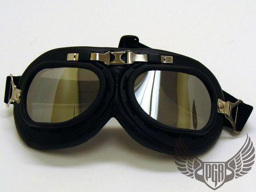 MOTORCYCLE BIKER CHOPPERCRUISER HELMET AVIATOR PILOT GOGGLE CHROME, US $4.99, image 2