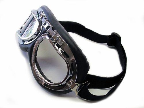 MOTORCYCLE BIKER CHOPPERCRUISER HELMET AVIATOR PILOT GOGGLE CHROME, US $4.99, image 6