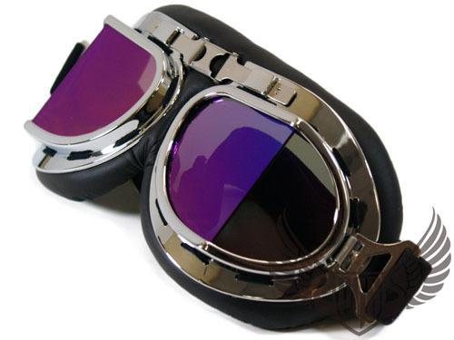 MOTORCYCLE BIKER CHOPPERCRUISER HELMET AVIATOR PILOT GOGGLE CHROME, US $4.99, image 9