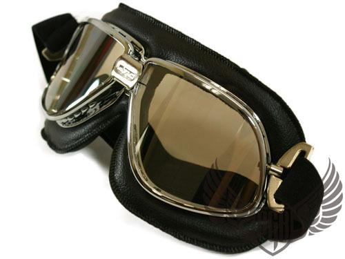 MOTORCYCLE BIKER CHOPPERCRUISER HELMET AVIATOR PILOT GOGGLE CHROME, US $4.99, image 10