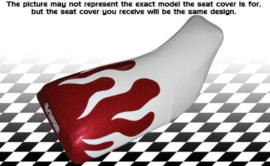Honda trx 400ex white flame motoghg seat cover#ghg16452scptbk16551