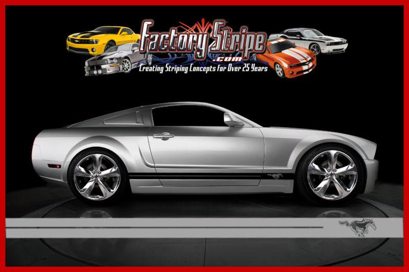 FORD MUSTANG PONY ROCKER PANEL SIDE DECALS FACTORY STRIPE 2005-2013, US $29.00, image 3