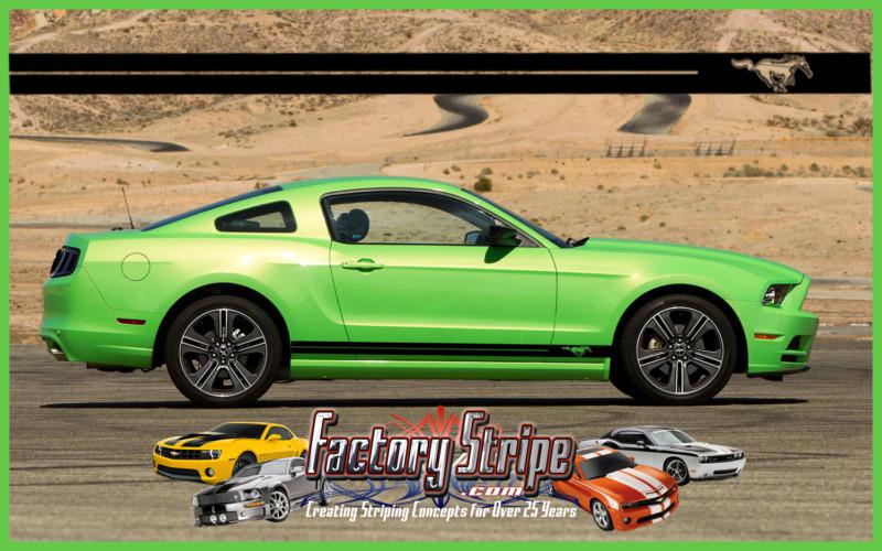 FORD MUSTANG PONY ROCKER PANEL SIDE DECALS FACTORY STRIPE 2005-2013, US $29.00, image 5