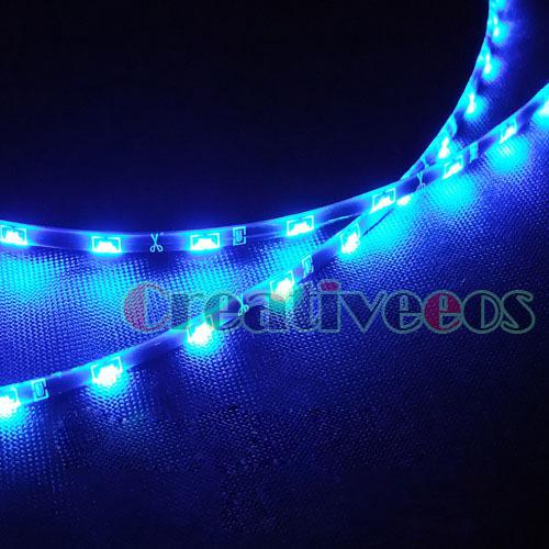 2pcs 30cm 15smd car truck flexible strip led light blue