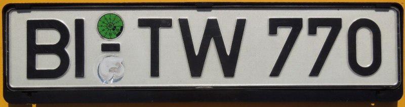 Classic german license plate + black frame volkswagen beetle bus t2a saab volvo