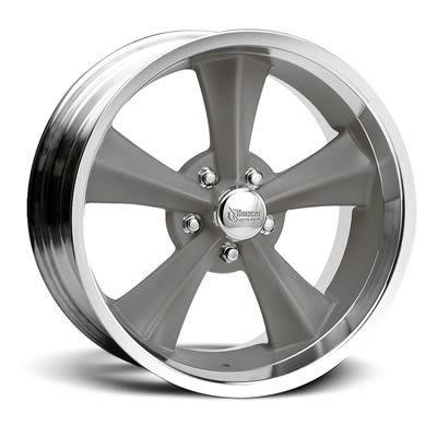 Rocket racing booster gray center machined outer wheel 18"x7" 5x5" bc