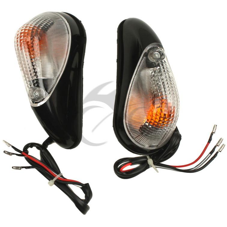 Black flush mount aero turn signals for kawasaki ninja ex 250 250r 88-13 89 99 0