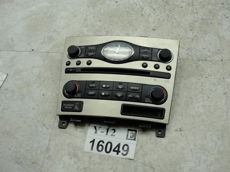 07 08 infiniti g35 sedan temperature control ac heater air switch panel clock