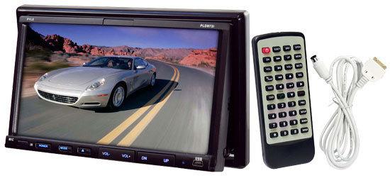 7'' double din tft touch screen dvd cd mp3 usb sd mmc slot am fm ipod connector