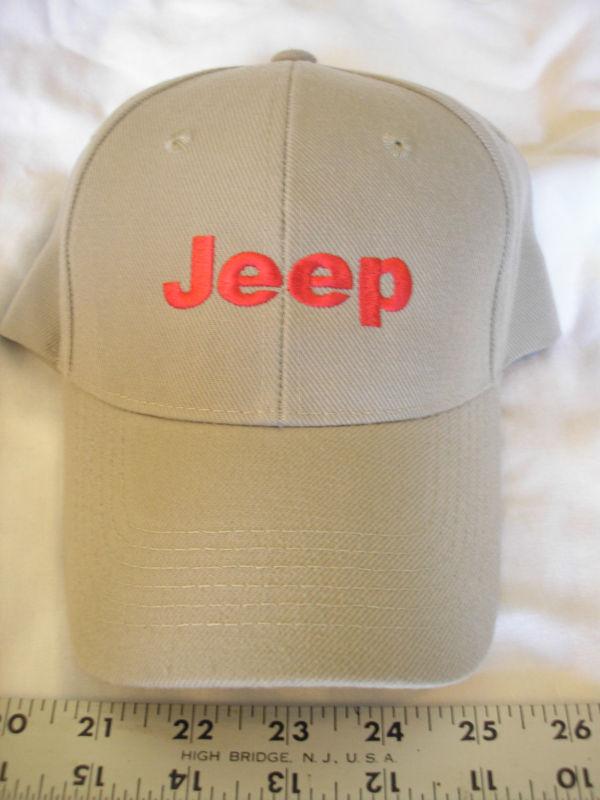Jeep hat tan new cap usa genuine quality velcro closure embroidered authentic