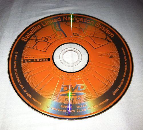 Honda acura navigation dvd disk (orange)