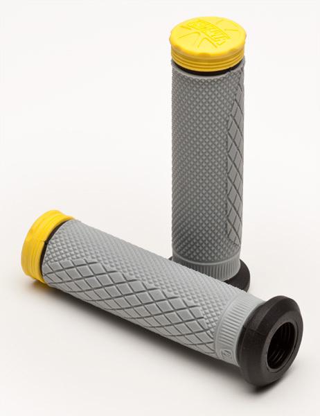 Pro taper tri density atv full diamond grips yellow 0024880