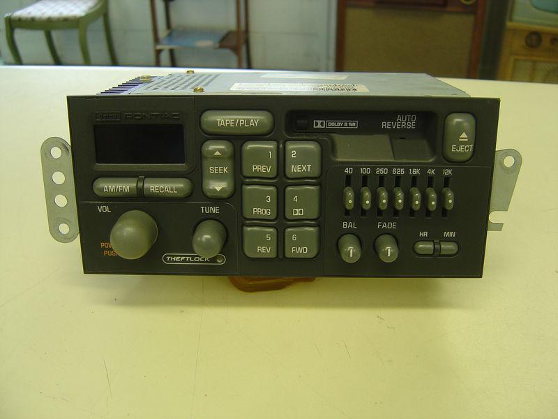 96-03 pontiac am-fm cassette with graphic equalizer delco 16178122 etc