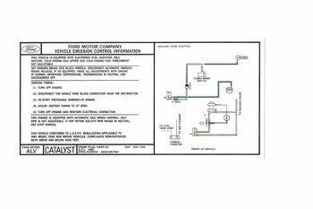 1984 ford mustang svo emission decal
