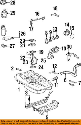 Toyota oem 7720106021 fuel tank filler neck