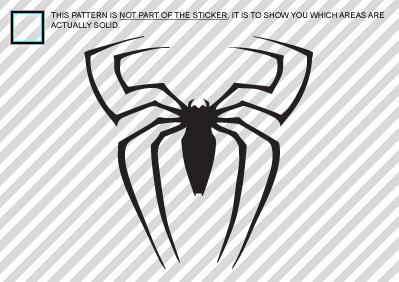2x spiderman (custom) sticker decal 6" black
