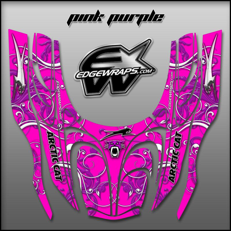 New arctic cat zr 600, 500  fits 01-05 snowmobile graphics - pink purple