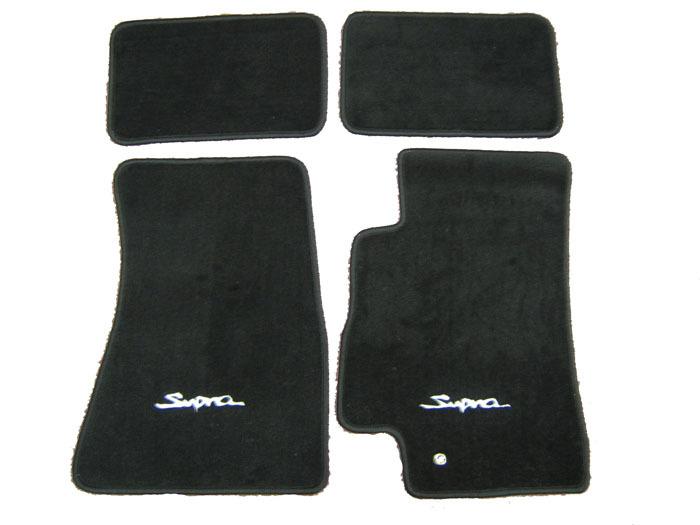 Floor mats black 4pc 93-98 toyota supra mark iv 2jz-ge 2jz-gte ma70 mk4