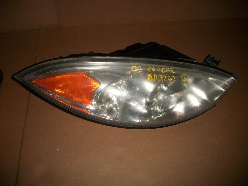 01 02 mercury cougar rh passenger side headlight assembly no cracks 