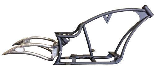 Custom 360 chopper motorcycle frame with airbag