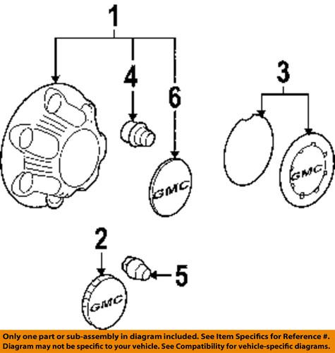 Gm oem 9598046 hub cap