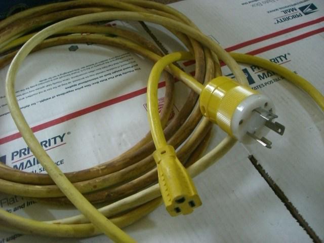 Shore power cord 30a 125v to 110v appliance/tool 24'7" long