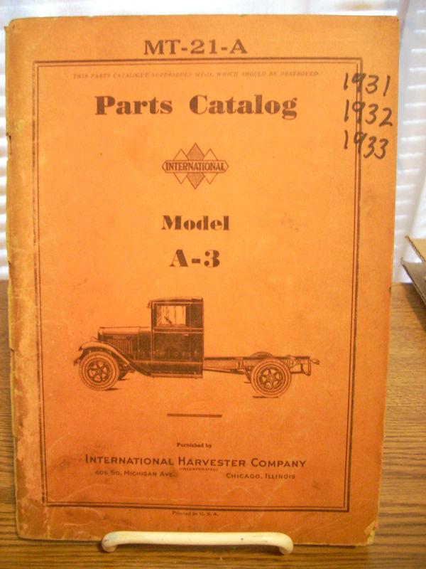 Purchase 1935 1936 International Truck IHC A3 Dealer Parts Catalog