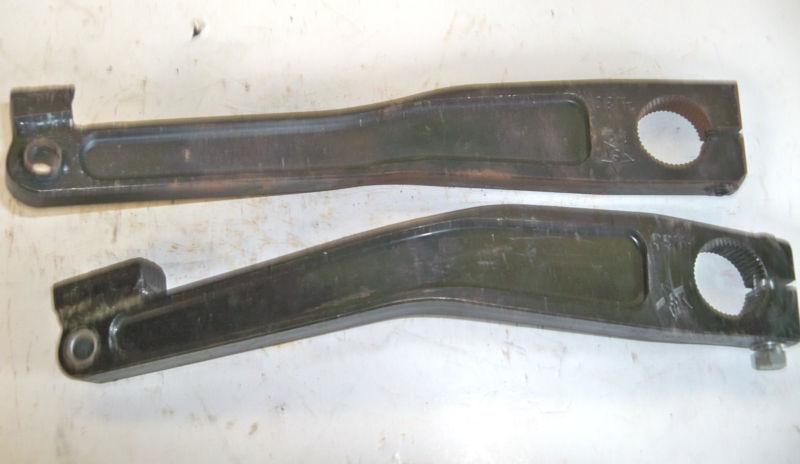 Schroeder 1 1/2 inch sway bar arms 4130 15 degree drop skid pads nascar arca