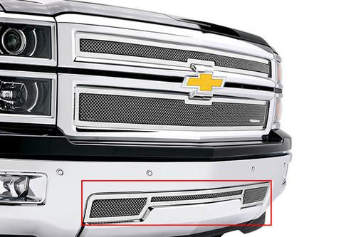 T-rex 2014 chevy silverado billet grille upper class polished mesh grill 55117