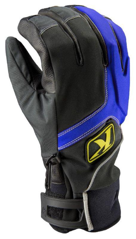 2013 klim men's powerxross snowmobile gore tex glove blue xl