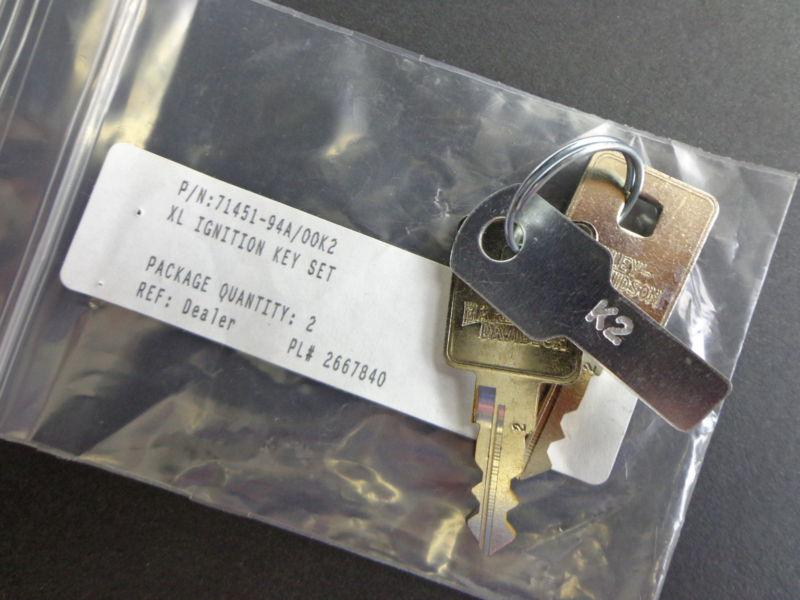 Harley davidson xl sportster ignition/fork lock key set 71451-94a 00k2