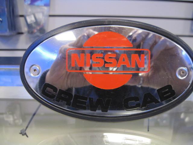 Hitch cover for a nissan crew cab 2in receiver chrome plated solid brass