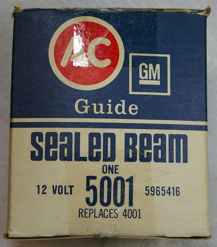 Nos ac 5001 (replaces 5001) sealed beam, 12-volt round headlight lamp