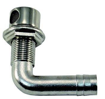 Stainless steel boat marine fuel tank vent 90° 5/8" hose id