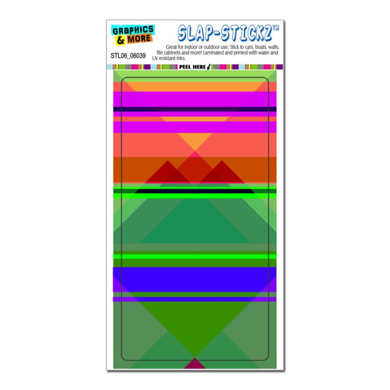 Geometric squares teal magenta orange - slap-stickz™ window bumper sticker