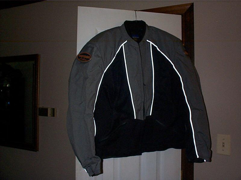  vanson buell motorbike motorcycle leather racing biker jacket cafe collar xl