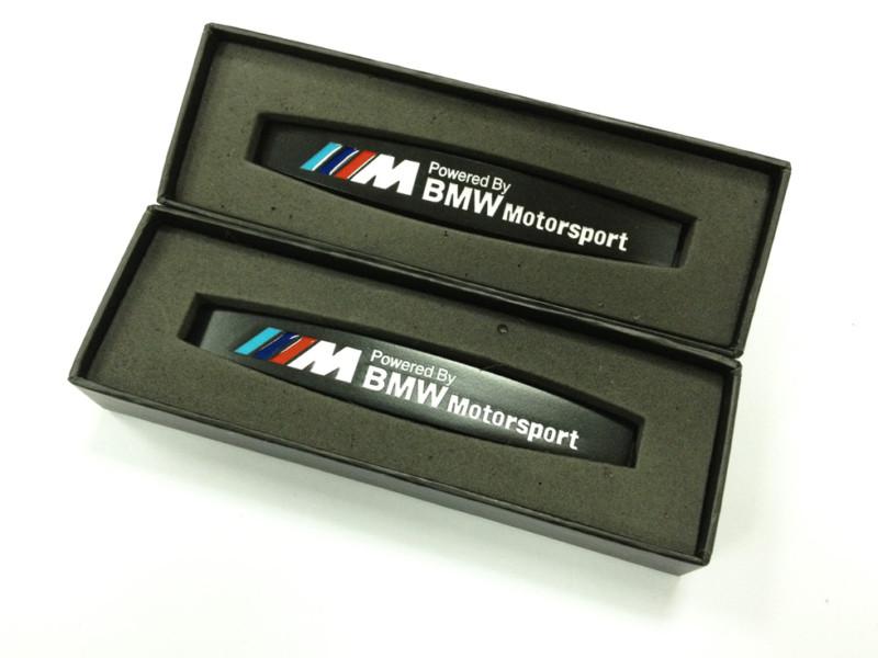 New bmw motorsport 2pcs black metal matte side sticker vehicle-logo badge emblem